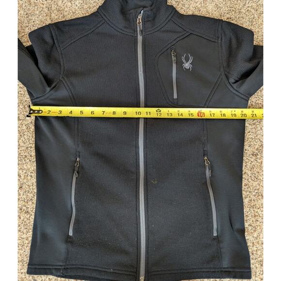 Spyder Core Knit Sweater Mens Size Small Black Zip Up Base Layer Pullover Skiing - Picture 8 of 9